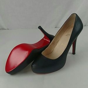 Christian Louboutin Classic Black Leather Pumps